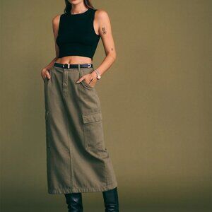 Reformation Maggi Cargo Skirt, Size 26"